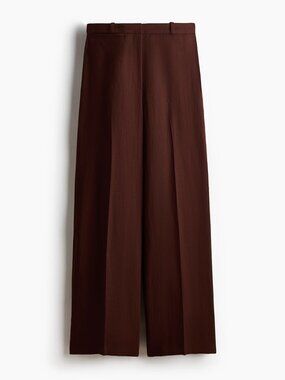 H&M Dark Rust Brown Wide Leg Pants, US 2
